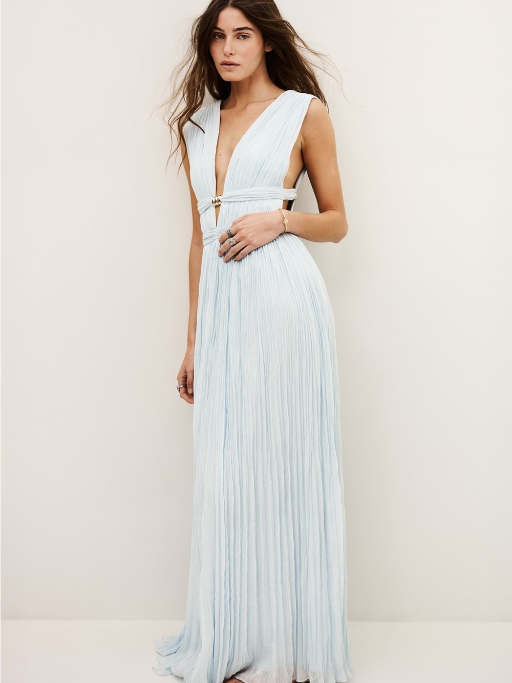 Ba&sh Tania light blue maxi dress size S